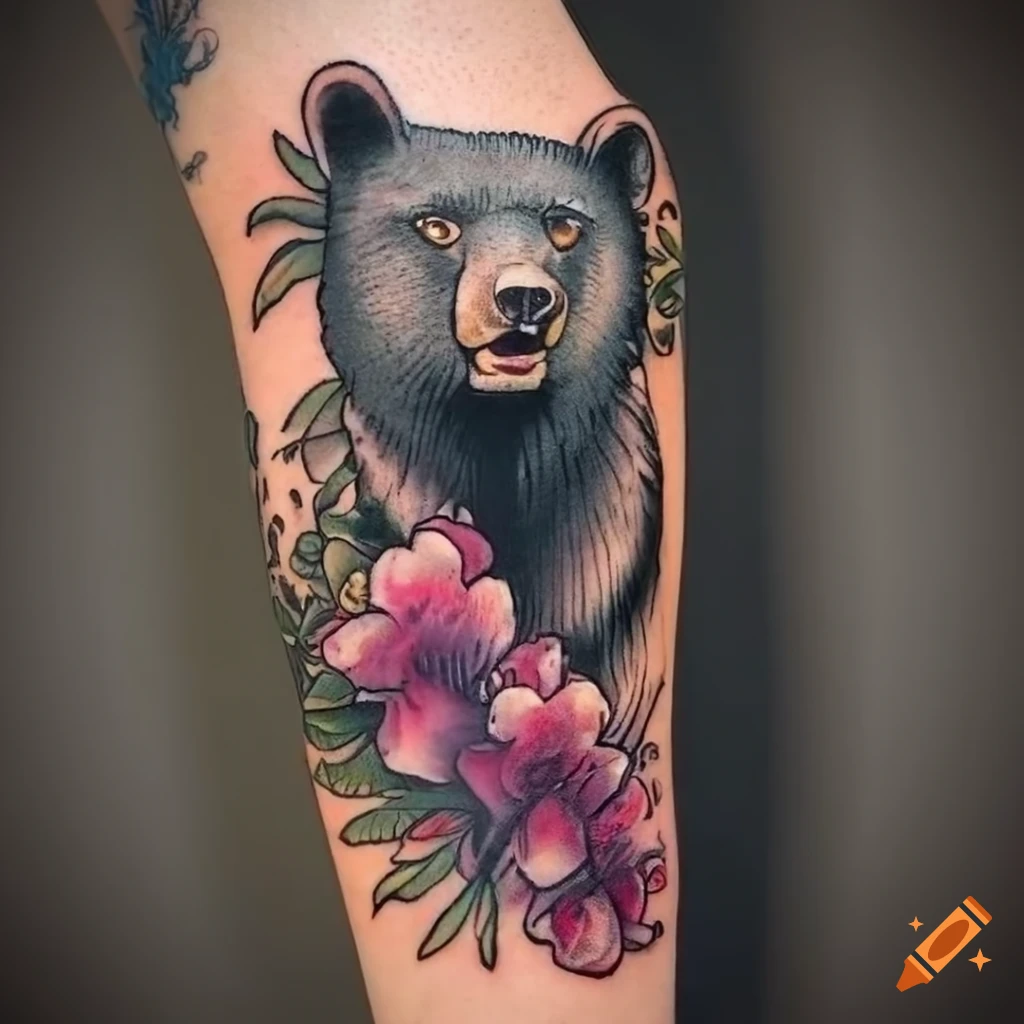 A bear forearm piece done by Max Wood at Atelier Four, Cornwall, UK : r/ tattoos