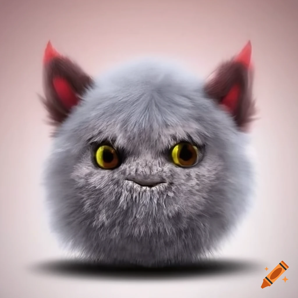 Angry cat with 'horns' is loveable 'big ball of fluff