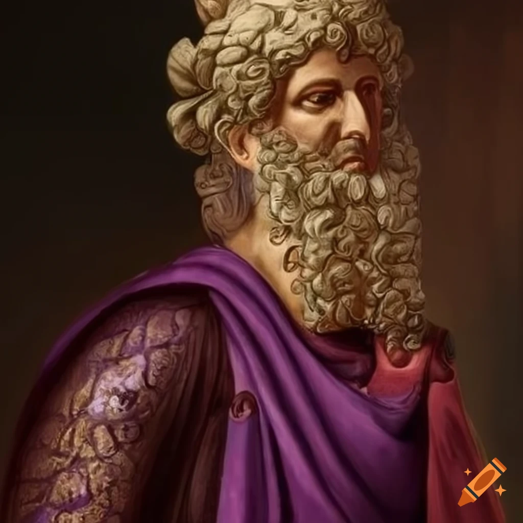 Septimius severus in purple clothing on Craiyon