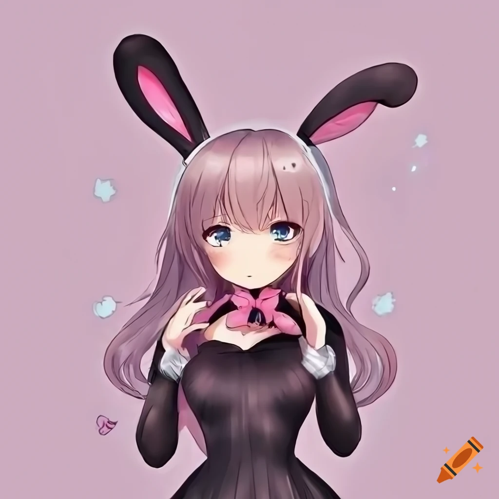 anime girl holding bunny