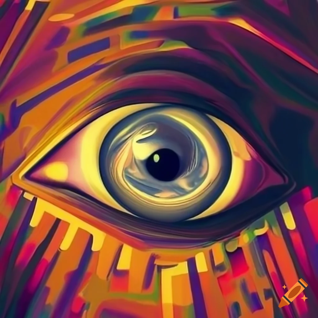 Abstract allseeing eye