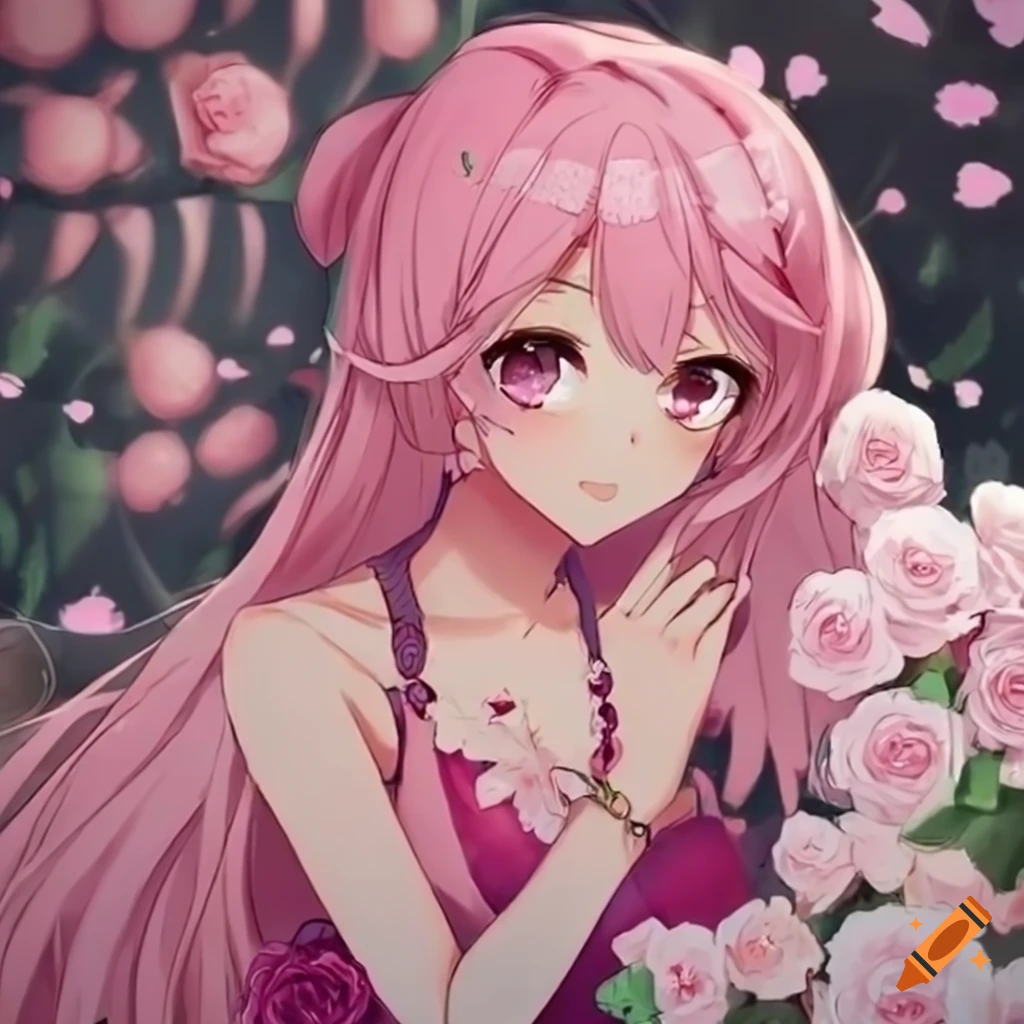 Rose garden, rose, girl, anime, manga, flower, garden, kupe, blue, HD  wallpaper | Peakpx