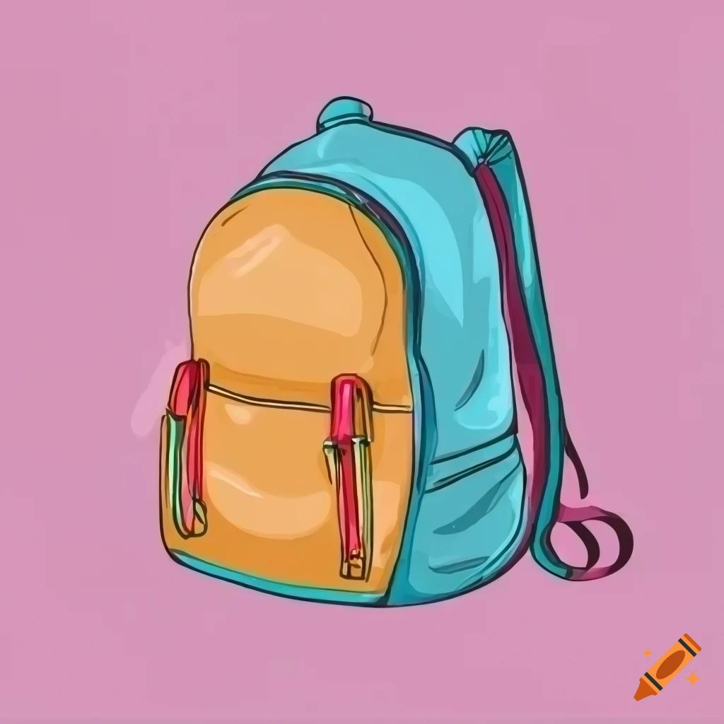 Coloring Book Backpack Bag School Drawing - School Bag Drawing - Free  Transparent PNG Clipart Images Download