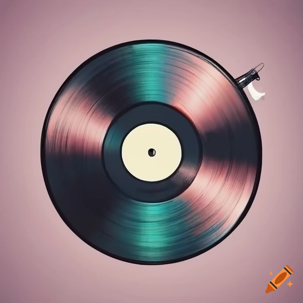 Draw like a sketch a vinyl record