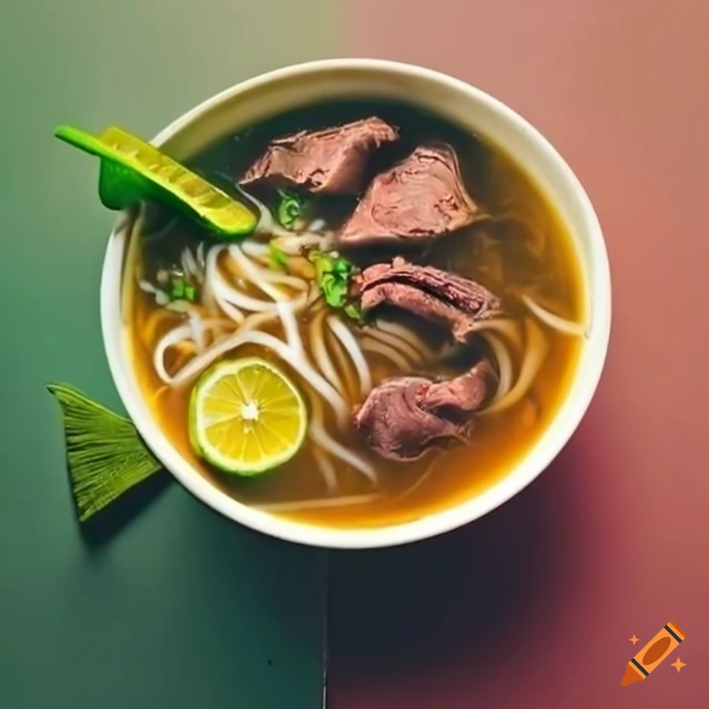Pho bo soup bowl island style tiki sri lanka