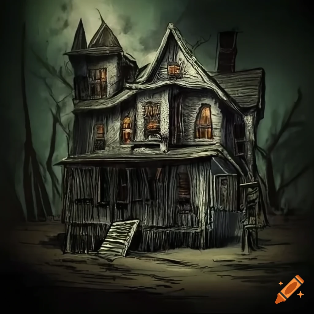 Horror house on Craiyon