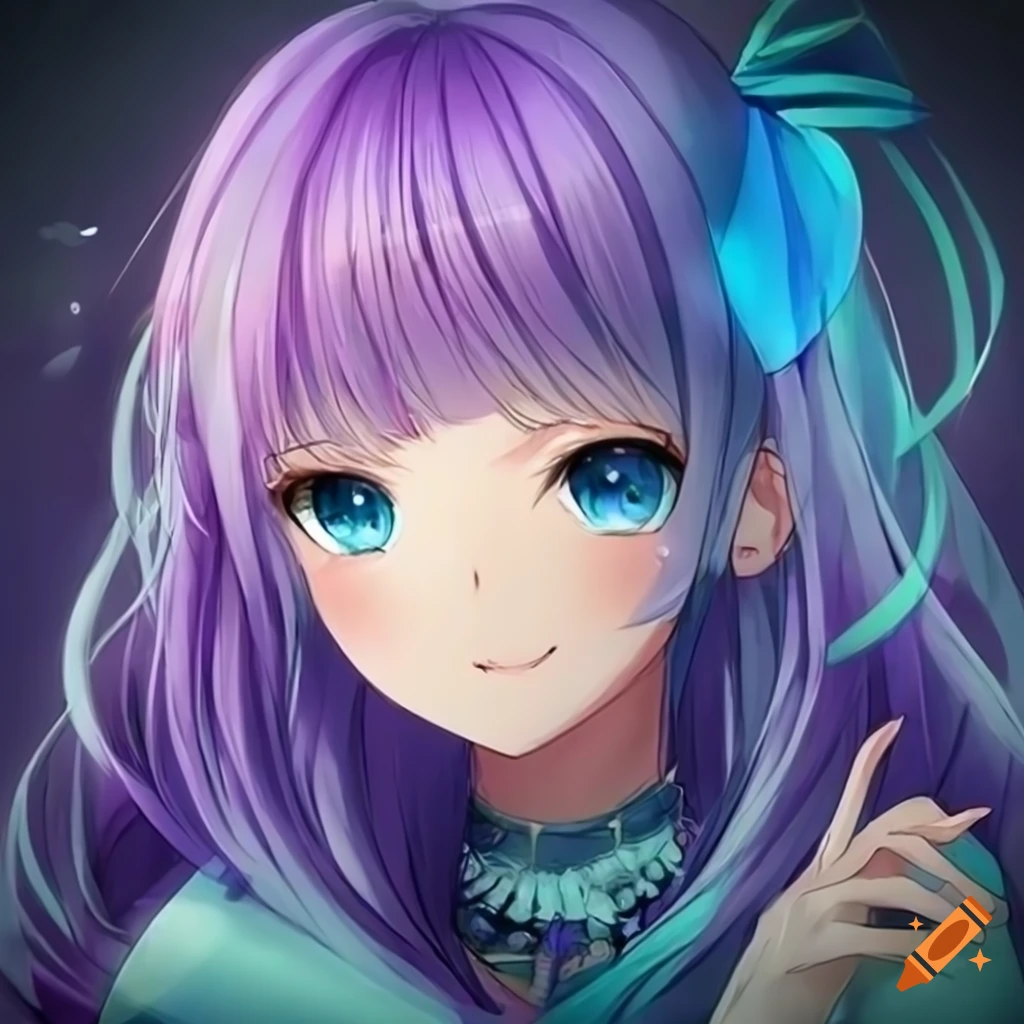 Anime Gothic Girl in Purple and Black · Creative Fabrica-demhanvico.com.vn