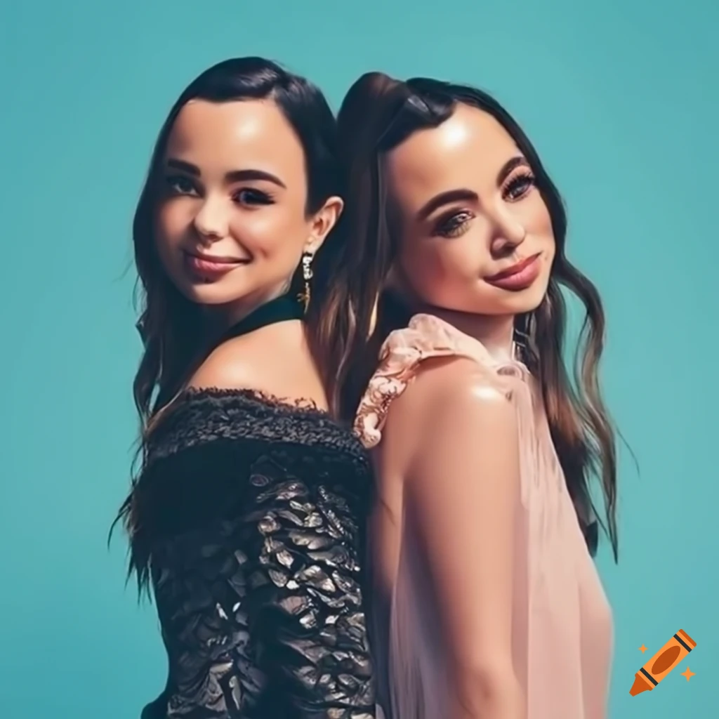 The merrell twins posing stylishly with confidence together on Craiyon