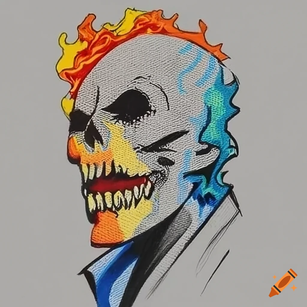 ghost rider tattoo drawing - Clip Art Library