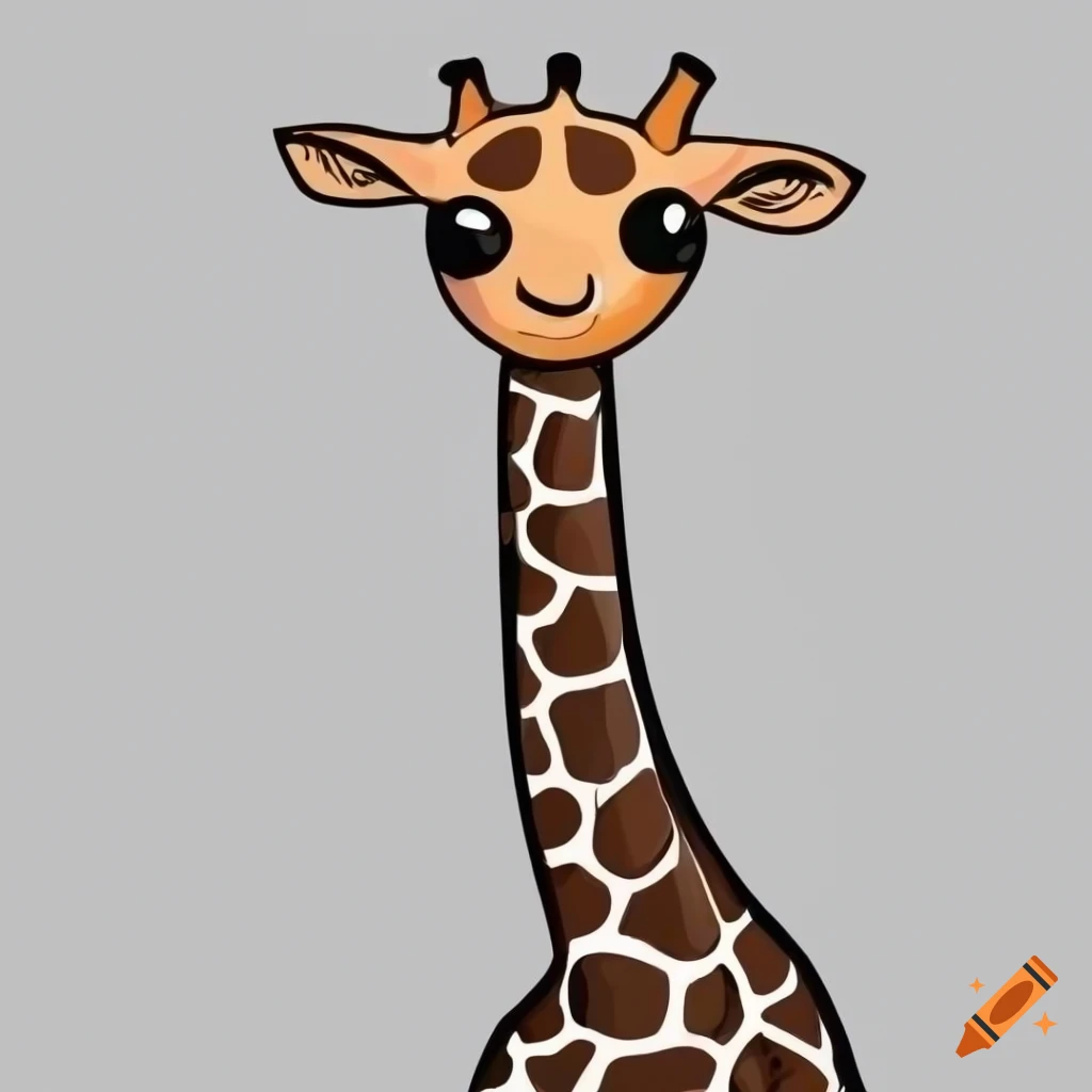 cartoon giraffe outline