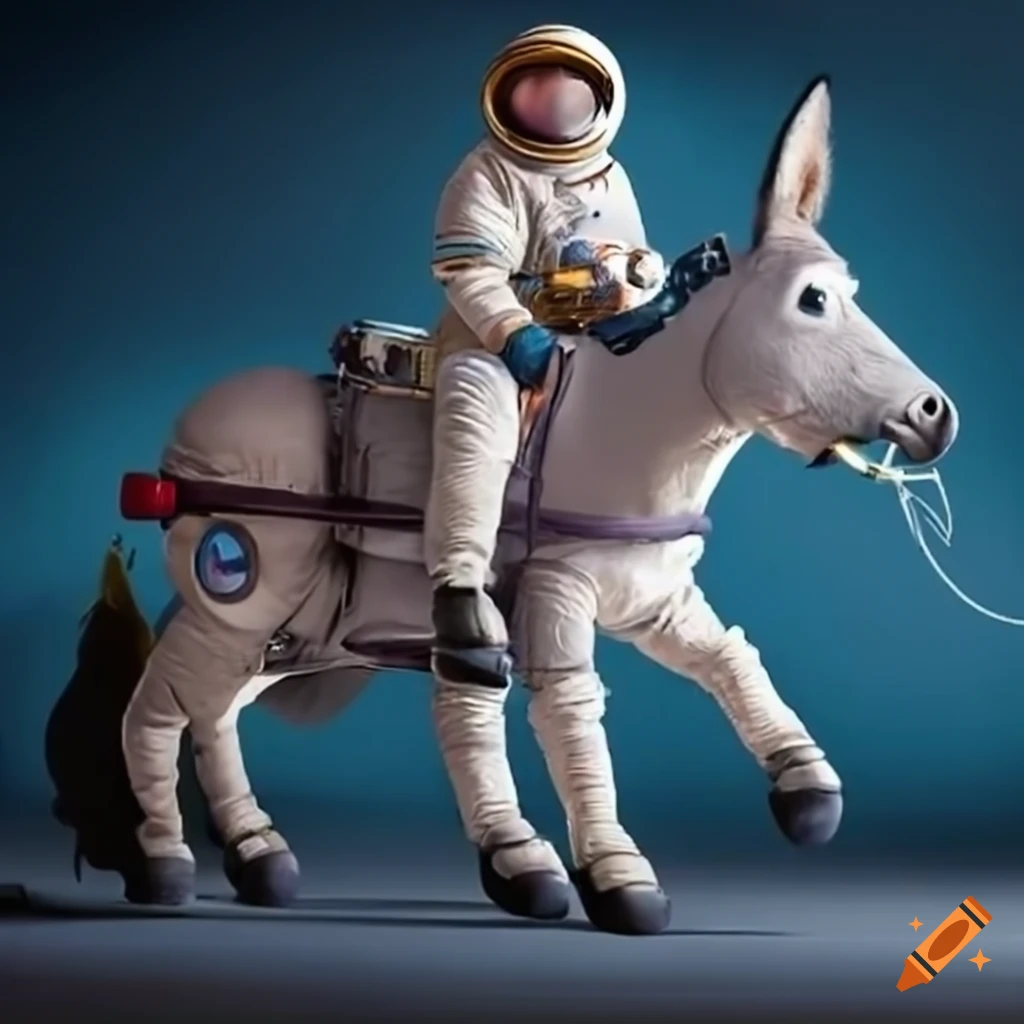 Donkey astronaut cycle