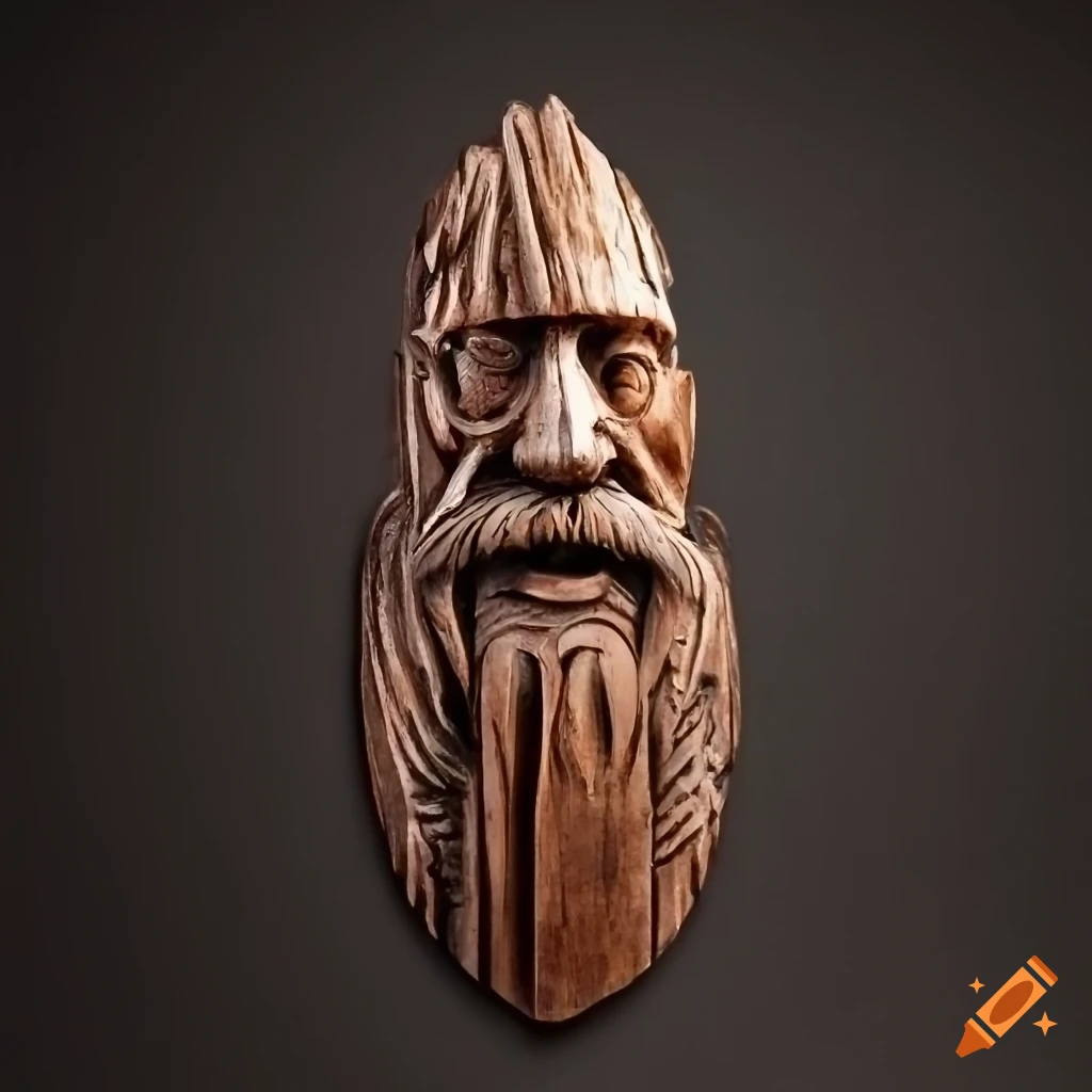 Stunningly detailed highdefinition stave carving, made of 🪵, american civil war, burnt edges