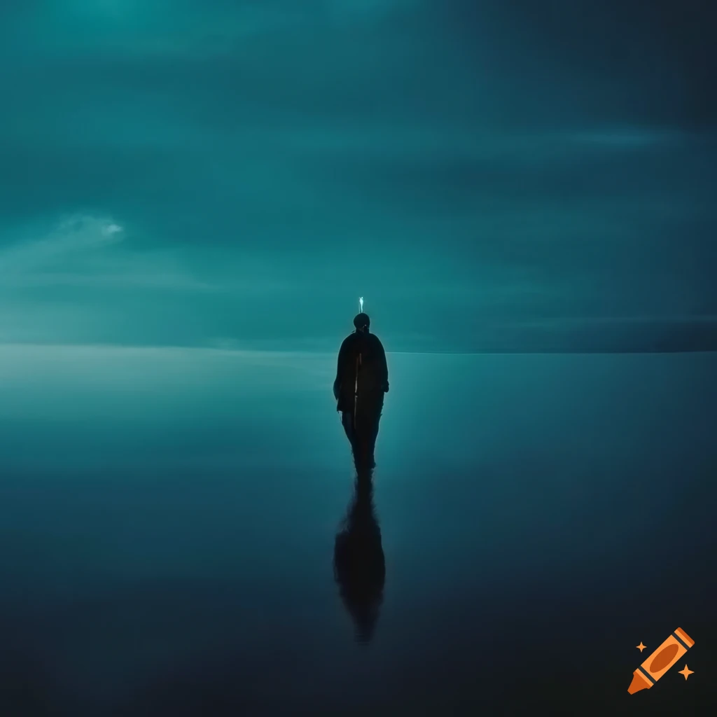 boy standing alone silhouette