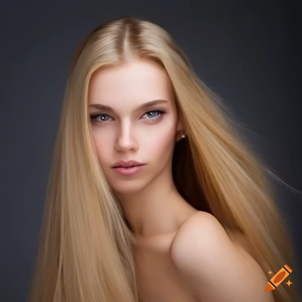 Beautiful Woman with Long Blonde Hair