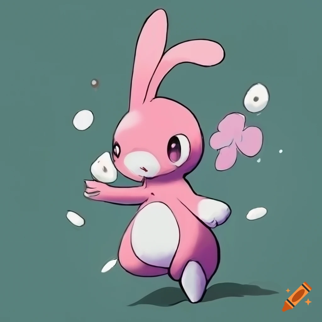 Pink rabbit pokemon
