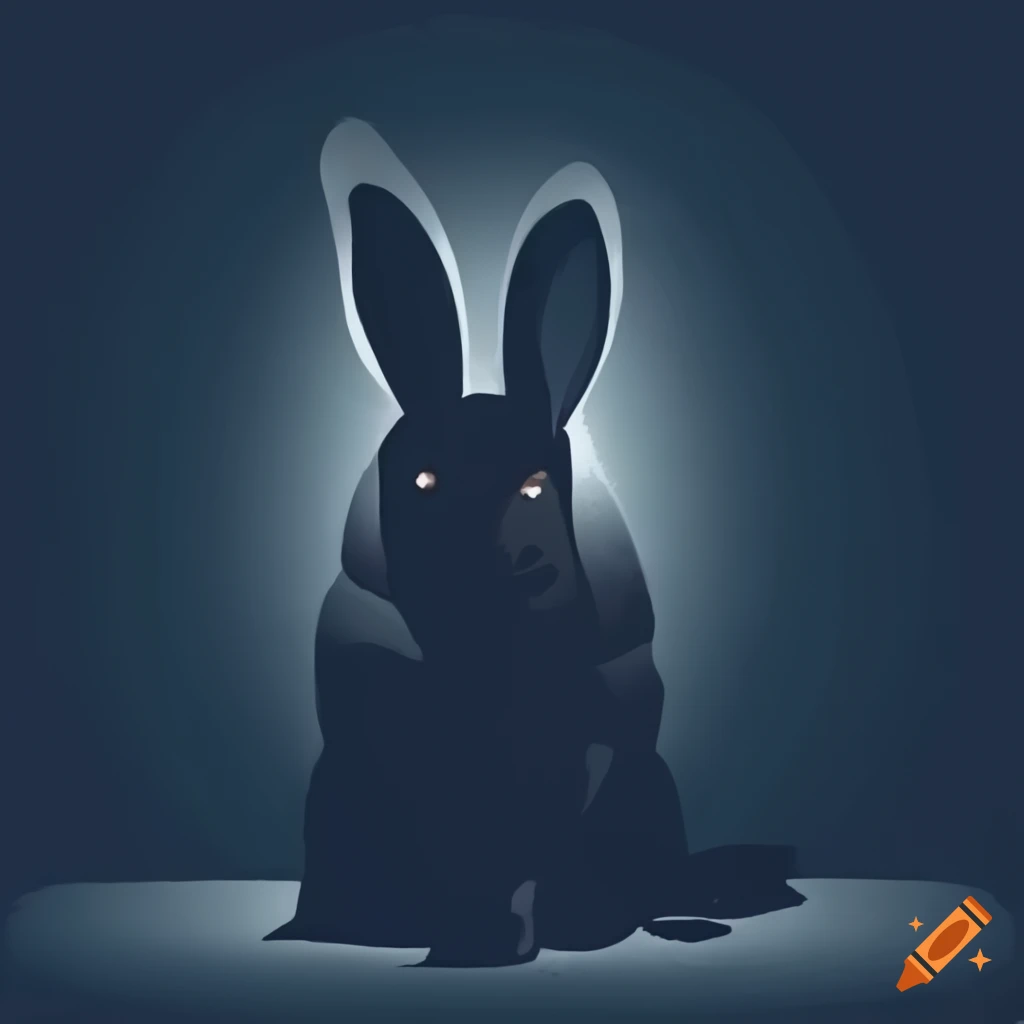Broken Rabbit Face A broken bunny like robot, dark atmosphere sitting in an empty house