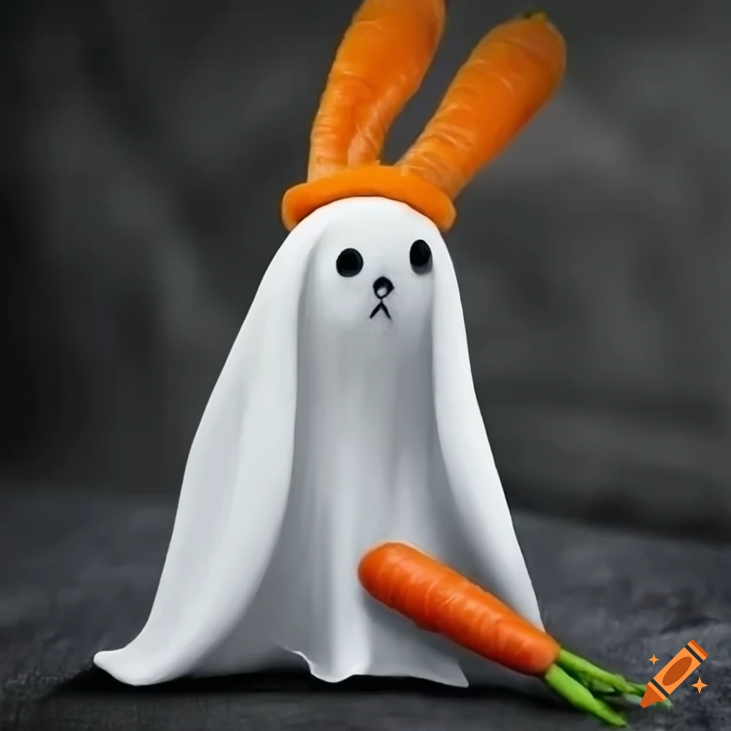 How To Draw A Ghost Bunny And Skeleton Carrot 