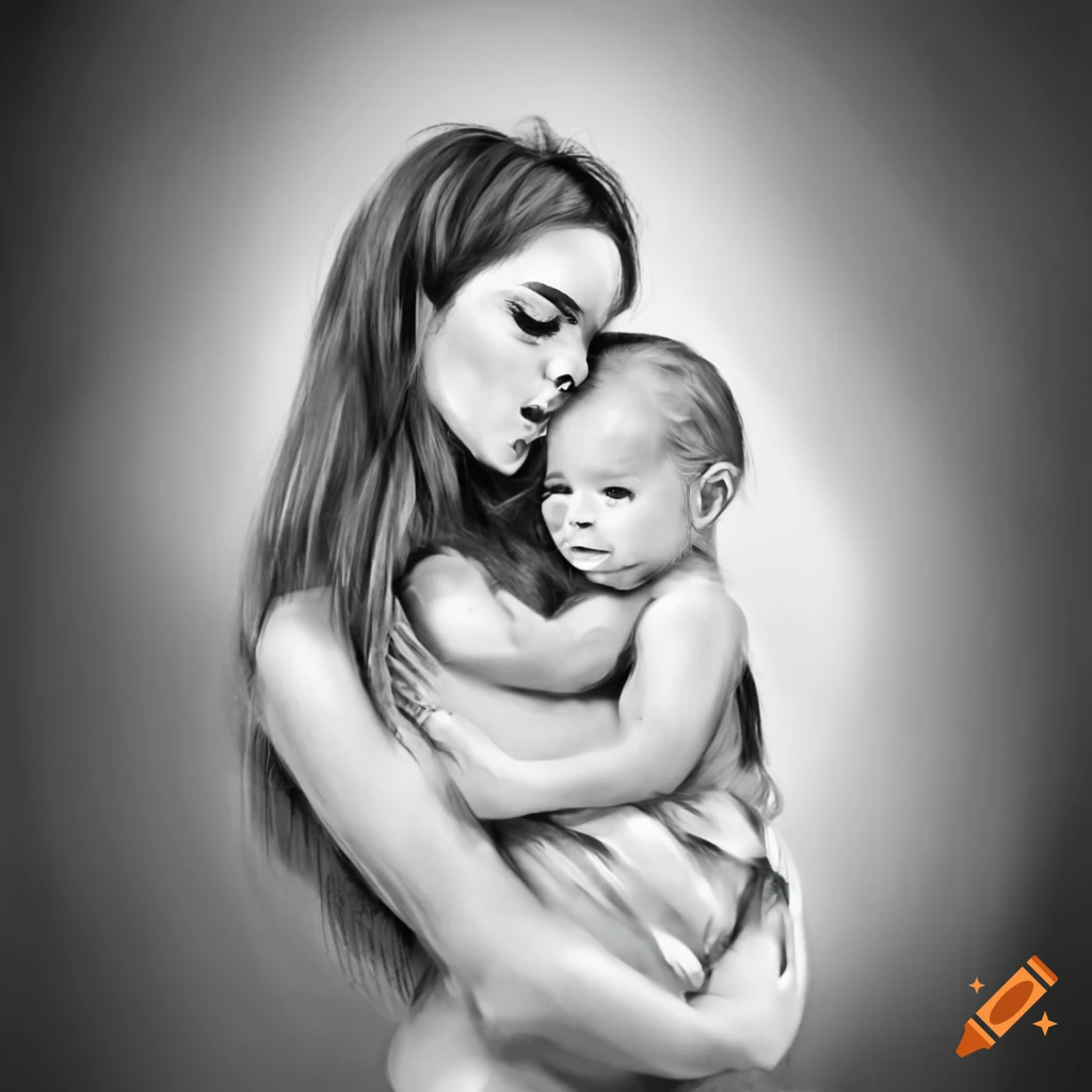 Original Drawing Mothers Day Kindly Maternal Love Elements PNG Images | PSD  Free Download - Pikbest
