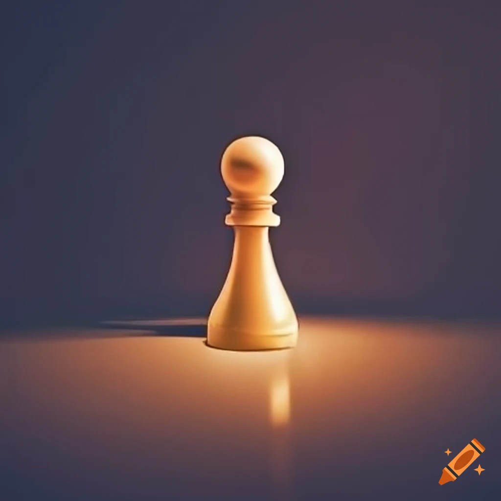 Chess club logo with transparent backround pawn has shadow of a king