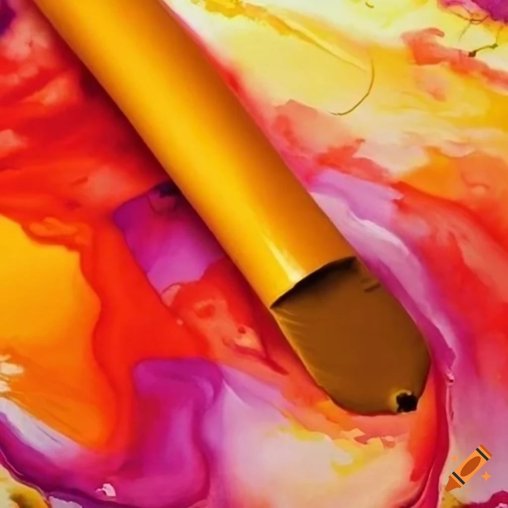 Soft brush water colour painting of fabric printing using cut