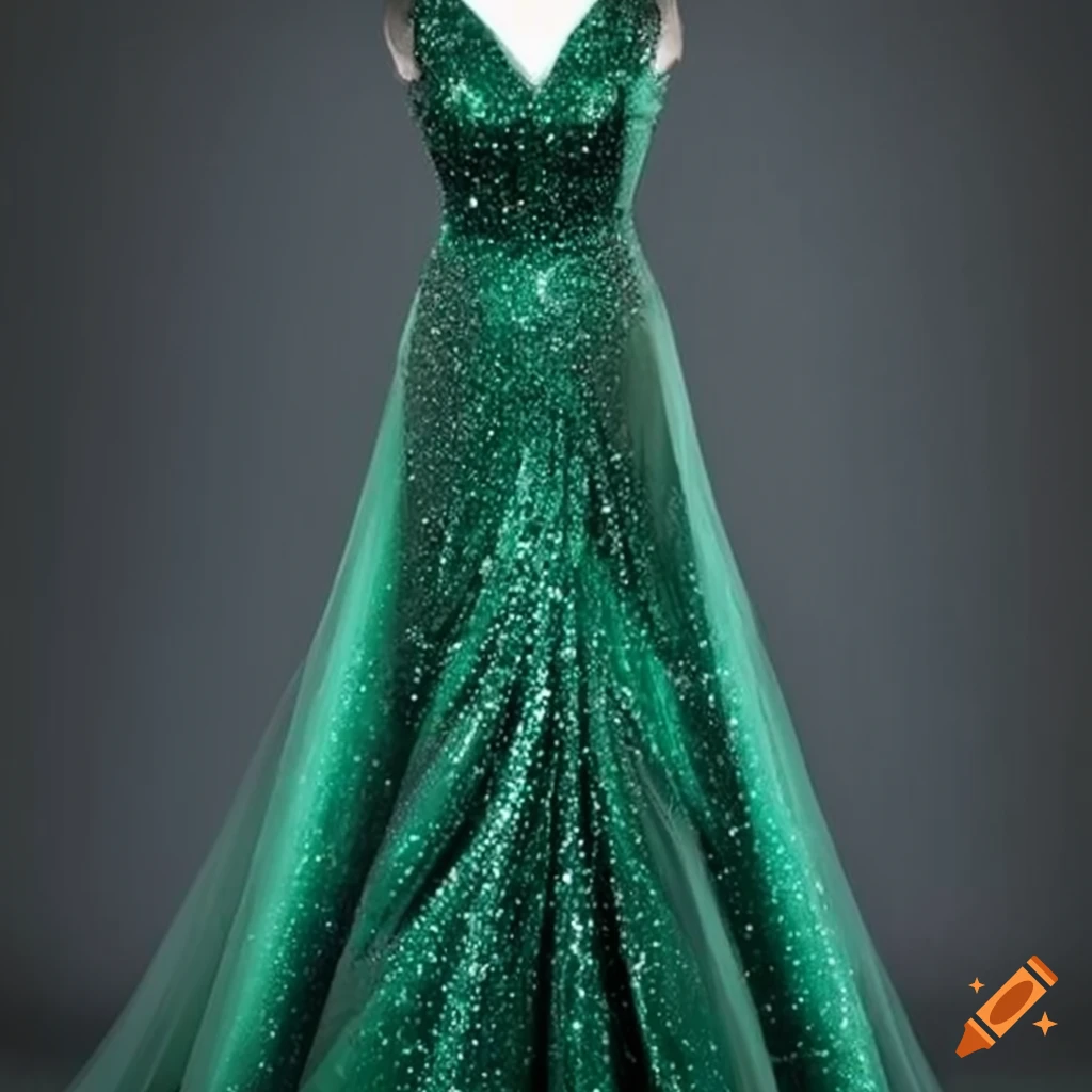 Silk Bottle Green Indo Western Gown for Evening Party WJ41814