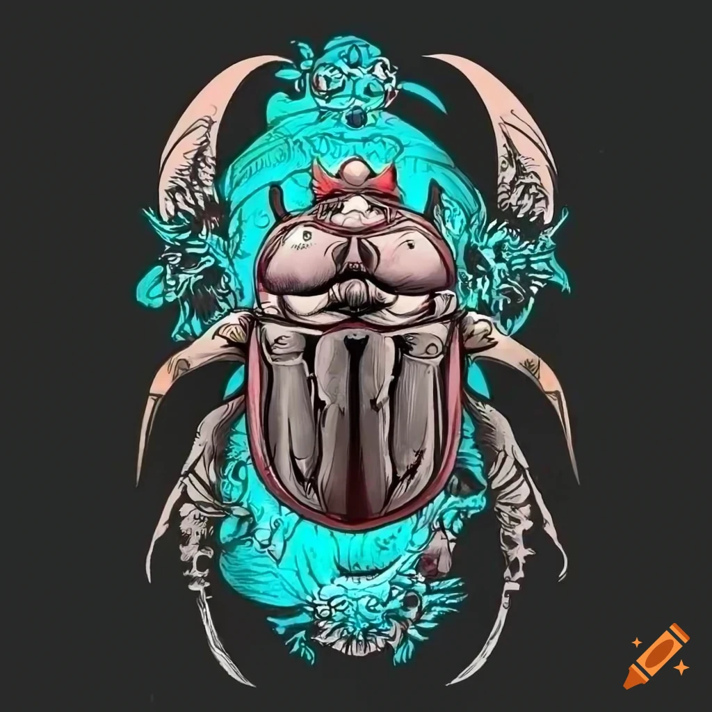 Traditional Scarab Sticker