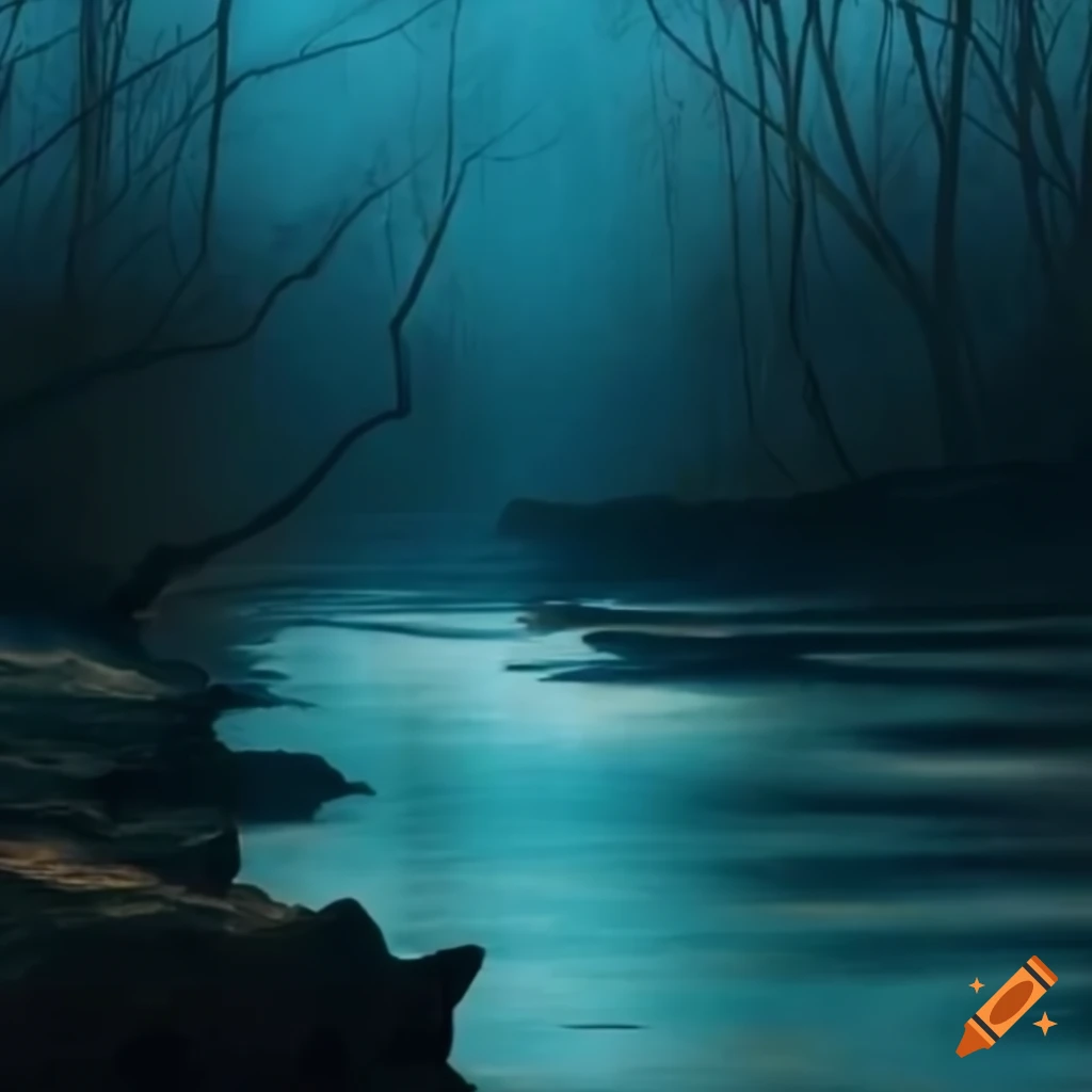 Movement and silence creation of a poem in the middle of the river