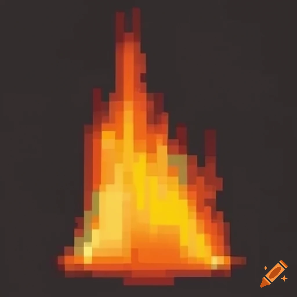 pixel flame