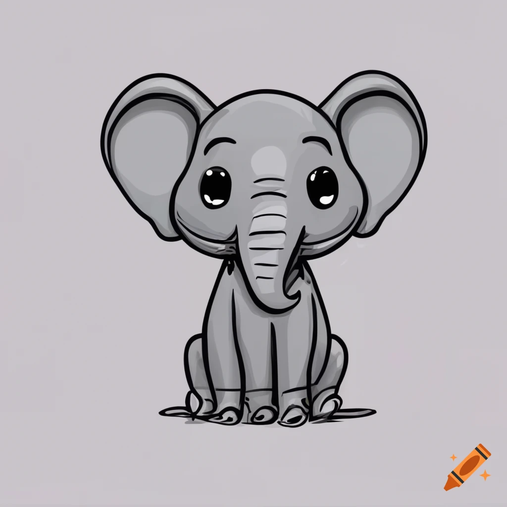 HOW TO DRAW A CUTE ELEPHANT - KAWAII DRAWINGS - YouTube-anthinhphatland.vn