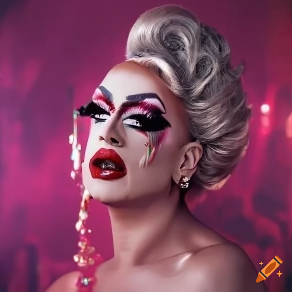 Drag queen crying tears