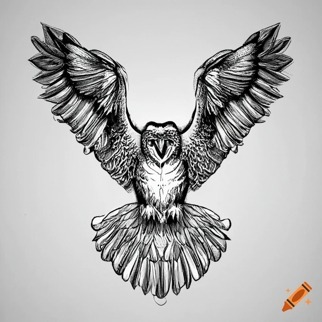 1,100+ Owl In Flight Tattoo Stock Illustrations, Royalty-Free Vector  Graphics & Clip Art - iStock