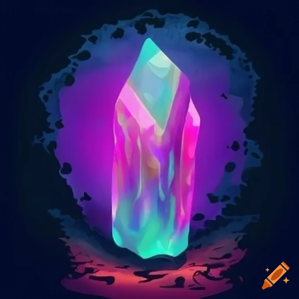 Mystical crystal of medium size, shining and translucent. fantasy art on  Craiyon
