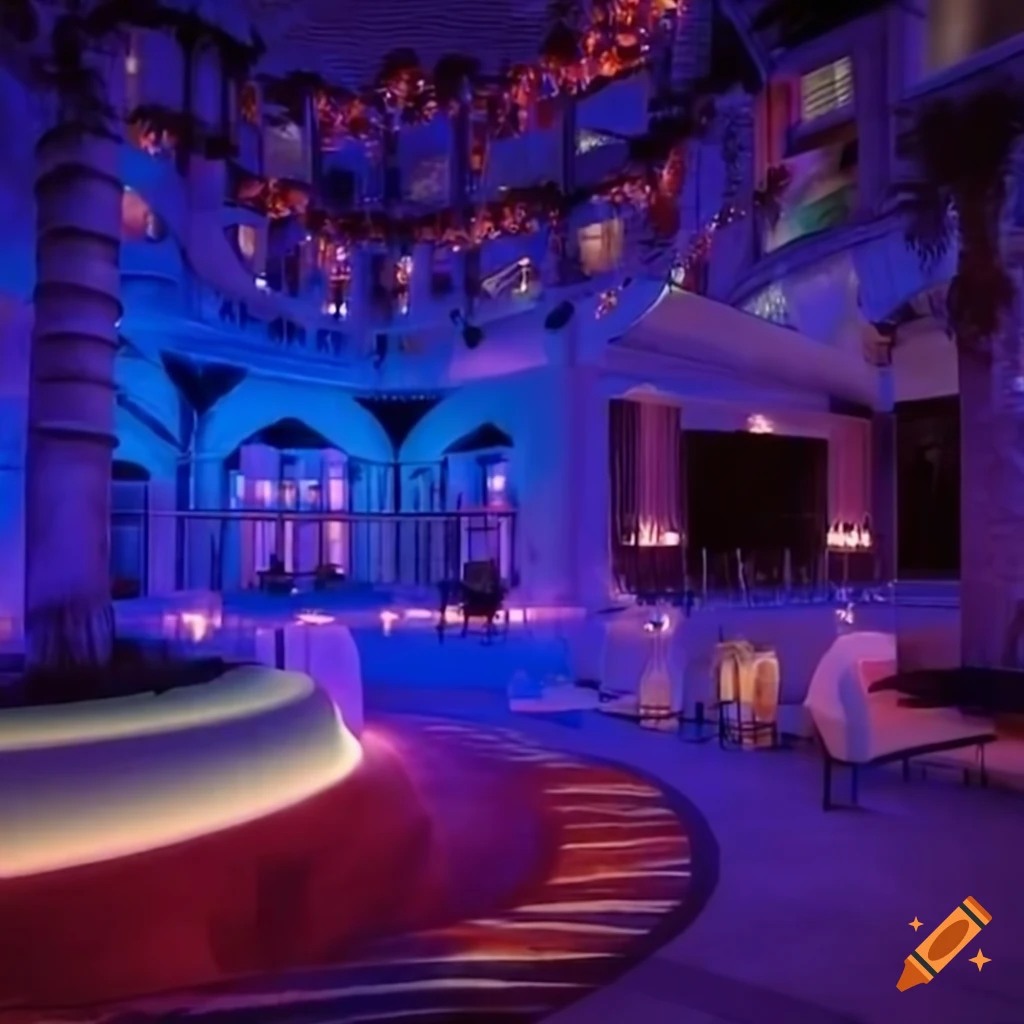Taylor swift album “lover” inspired resort hotel on Craiyon