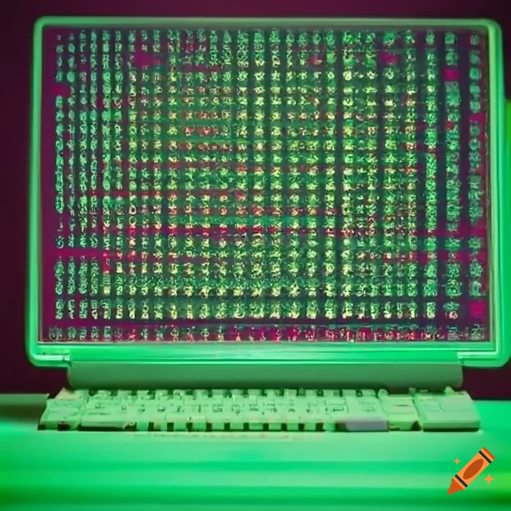 Old-school computer terminal displaying code on green screen