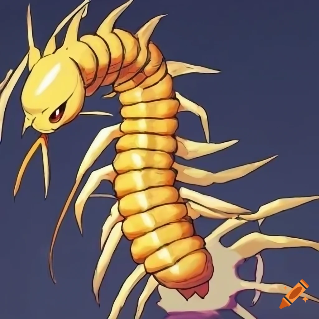 A big white centipede, antlers, ken sugimori, electric-type pokémon