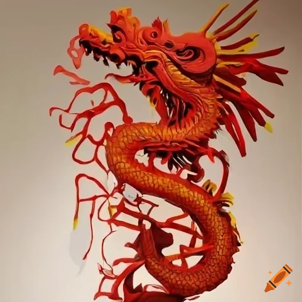 Ai wei wei chinese new year wood dragon paintingchildren art sculpture  installation colourful ai wei wei freedom collaboration optimism peach on  Craiyon