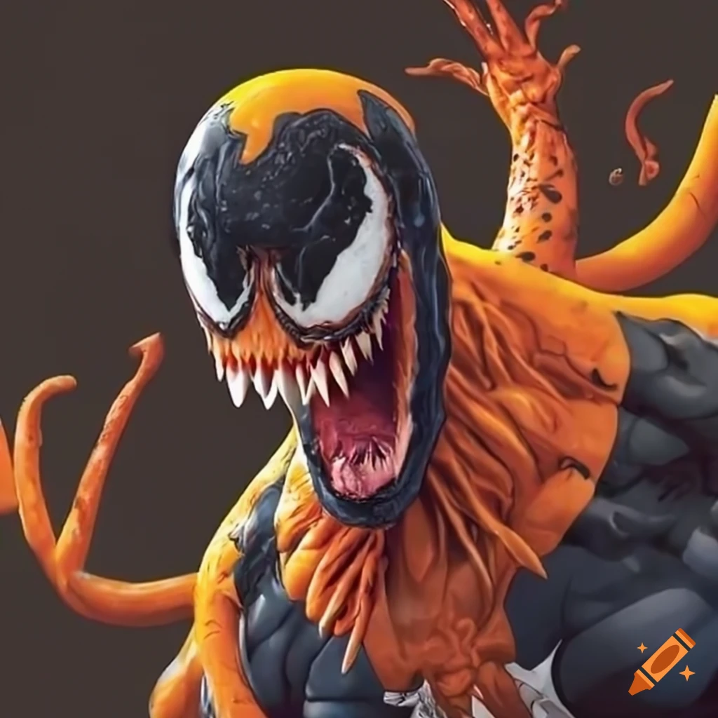 A orange version of venom on Craiyon
