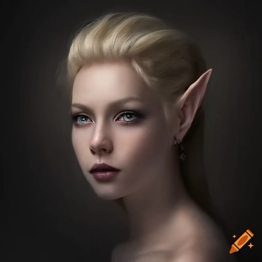 Female high elf with blonde hairs