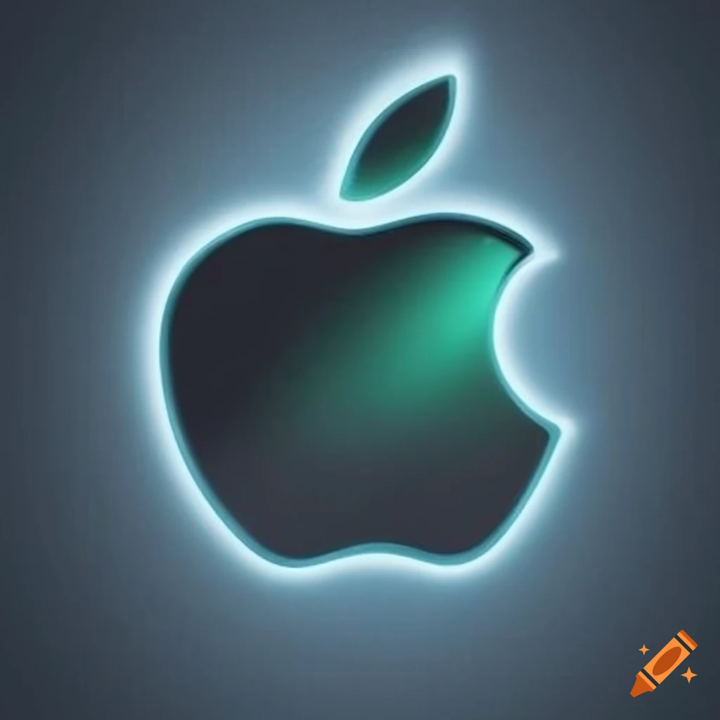 Classic apple drawing art inside view logo design Vector Image
