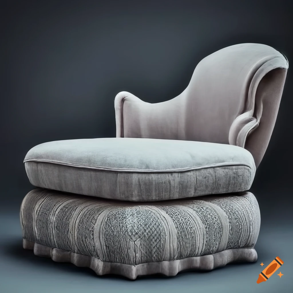 An intricately designed ottoman chair