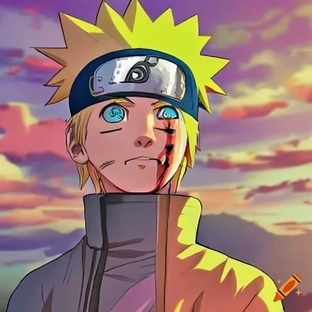 Naruto proud on the top of a hill