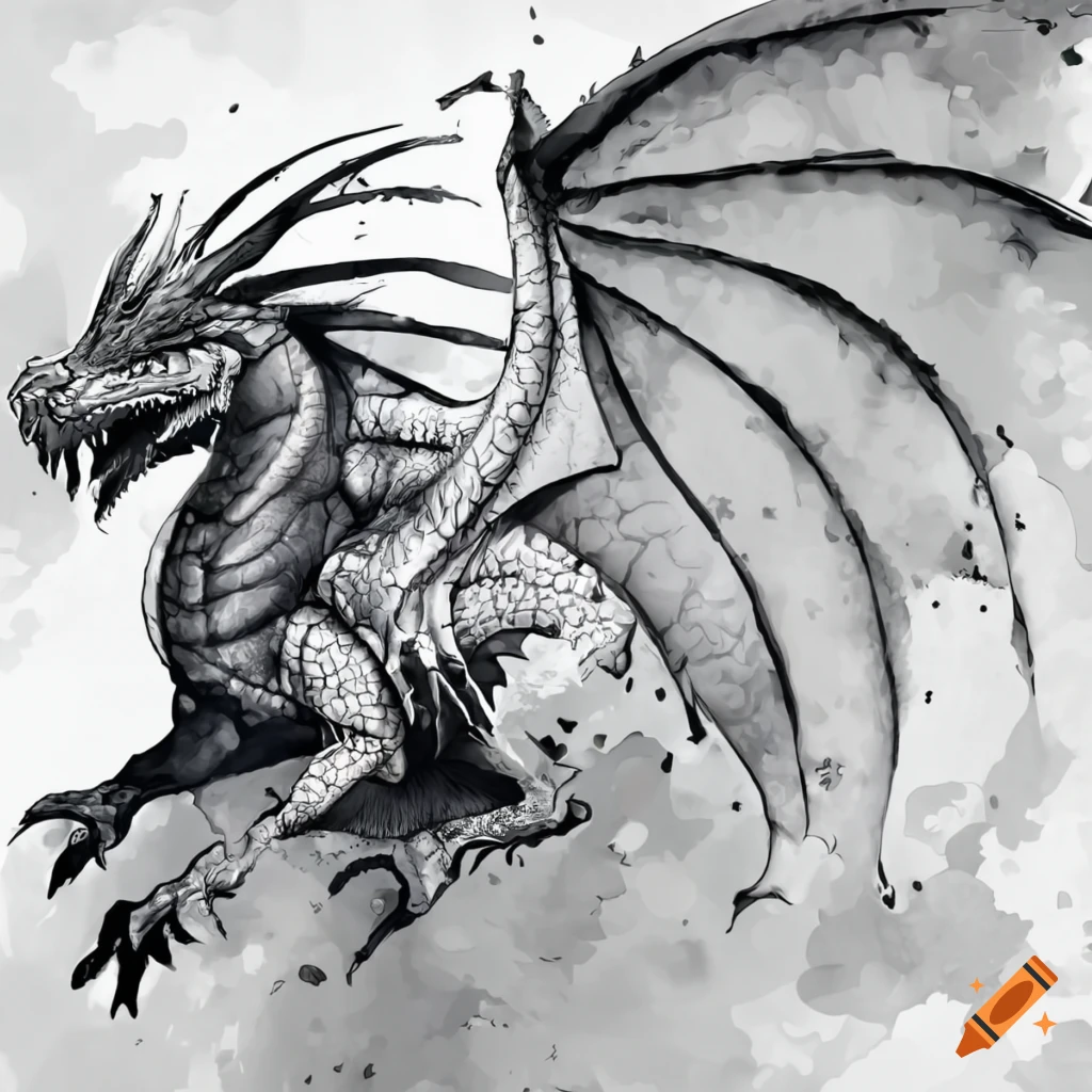 Flying Dragon Drawing - How To Draw A Flying Dragon Step By Step