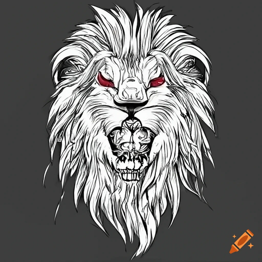 Fierce Lion Tattoo - Lion - Sticker | TeePublic