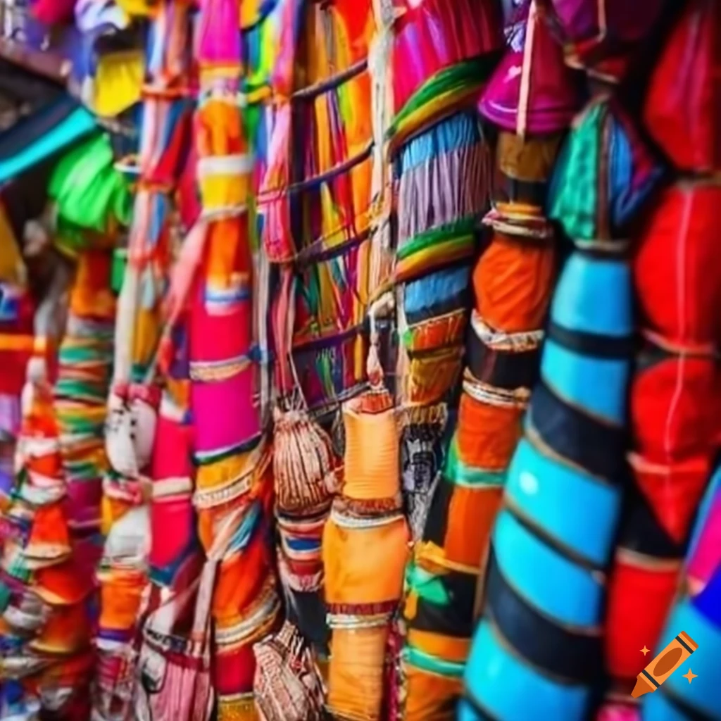 Vibrant kite shops in the bustling streets of jaipur on Craiyon