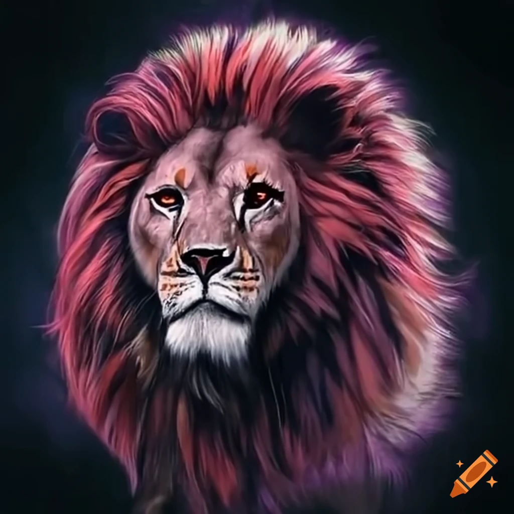 Premium Photo | Lion and fire tattoo design illustration