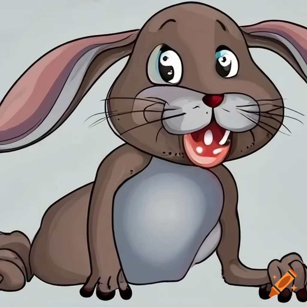 funny rabbit cartoon