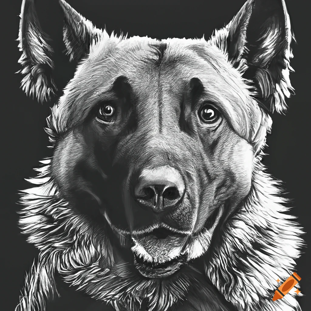 BELGIAN MALINOIS Art Print Pencil Drawing By Artist DJ 50% OFF