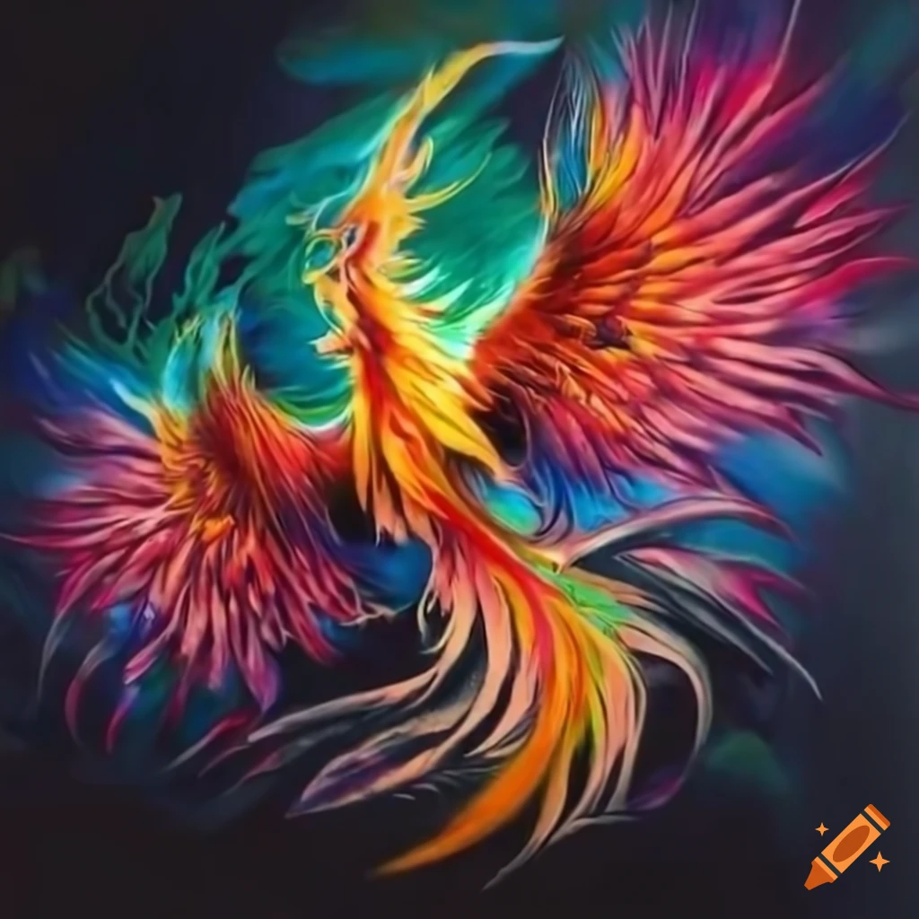 Rainbow Phoenix | Fine Art Print | fourfreak's Artist Shop
