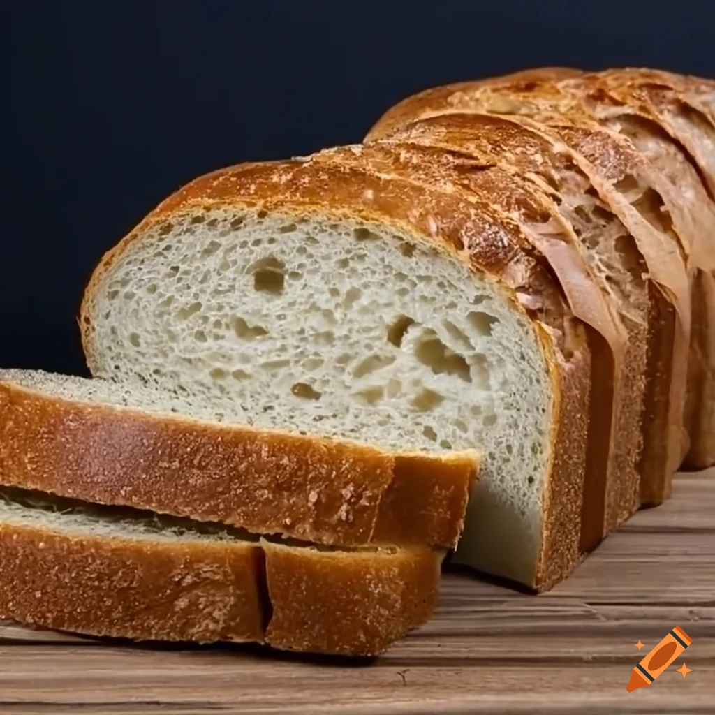 A photography of a sliced bread; high resolution; high definition on