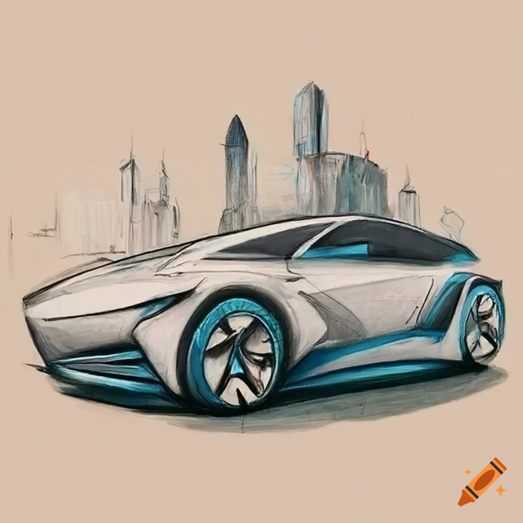 How to color a car sketch - Car Body Design
